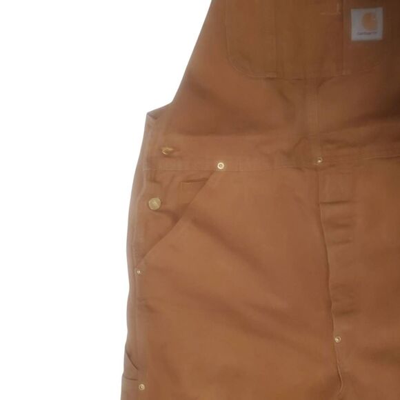 Carhartt Men's Duck Bib Work Overalls Size 34 X 34 - Picture 5 of 15
